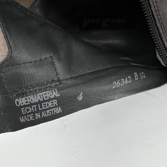 PAUL GREEN Dallas Bootie Shoes Womens 6.5 Distressed Gray Ankle Strap Heel Boot - Picture 9 of 13